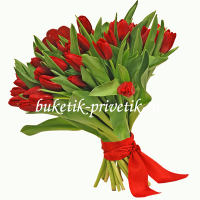 Букет красных тюльпанов