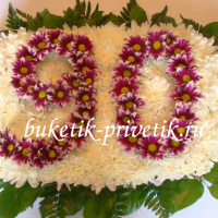 Цифры из цветов 