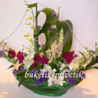 Корабль из цветов