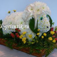 Овечка из цветов