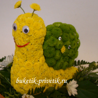 Улитка из цветов