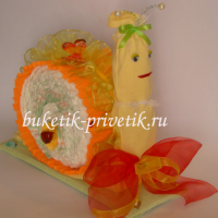 Торт из памперсов улитка